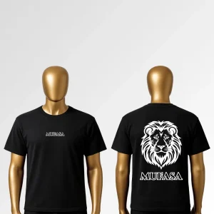 mufasa-black-front-and-back front and back of black mufasa tee